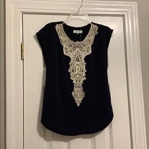 Navy blouse